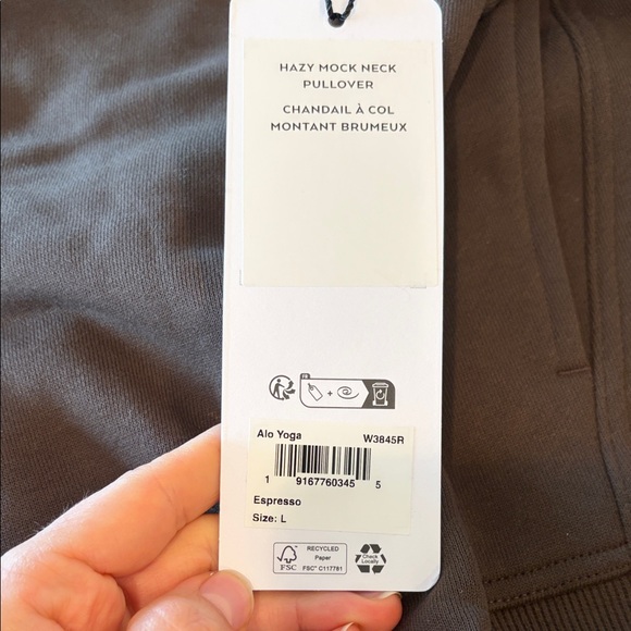 ALO Yoga Espresso Mock Neck Pullover - Picture 2 of 3